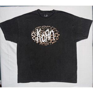 Urban Outfitters Korn Band Shirt Tee Your Merch Leopard Gray New Oversized